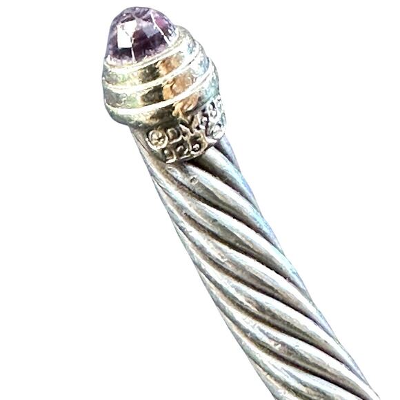 David Yurman Amethyst Classic Cable Cuff - Picture 3 of 12